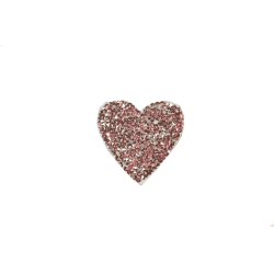 applicatie strass hart roze zilver applicatie strass hart roze zilver