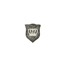 applicatie strass kroon embleem applicatie strass kroon embleem