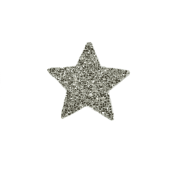 applicatie strass ster zilver 8 cm applicatie strass ster zilver 8 cm