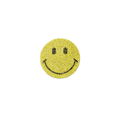 smiley strass goud