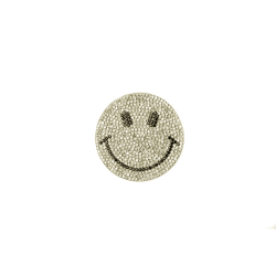 smiley strass zilver smiley strass zilver