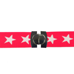 elastische riem roze met sterren