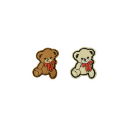 2 beertjes applicatie set beige en bruin 2 beertjes applicatie set beige en bruin