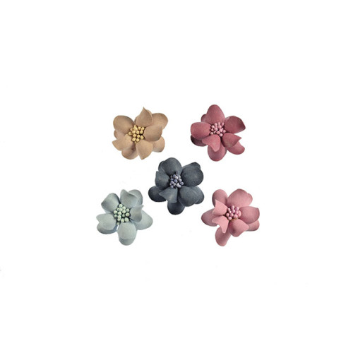 3d bloemen set klein 5 kleuren met stamper 32mm
