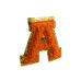 opstrijk alfabet letters badstof oranje met gouden rand 5 x 4 cm opstrijk alfabet letters badstof oranje met gouden rand 5 x 4 cm - 1