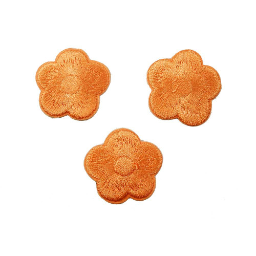 bloemen patch set oranje zelfklevend