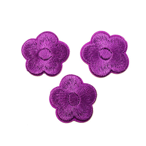 bloemen patch set paars zelfklevend