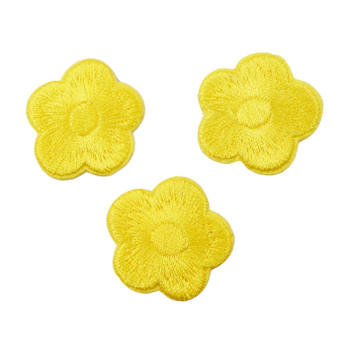 bloemen patch set geel zelfklevend