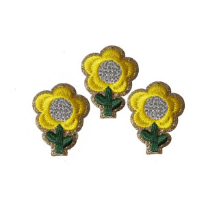 glitter bloemen patch set geel zelfklevend glitter bloemen patch set geel zelfklevend
