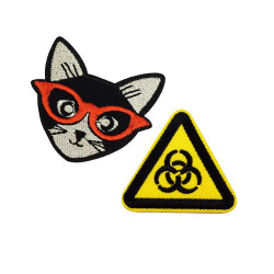 biohazard cat patch set biohazard cat patch set