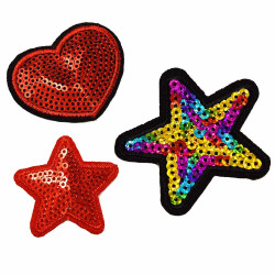 pailletten hart sterren patch set pailletten hart sterren patch set