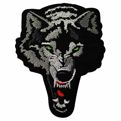 angry wolf patch