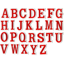 applicatie alfabet letter rood wit applicatie alfabet letter rood wit