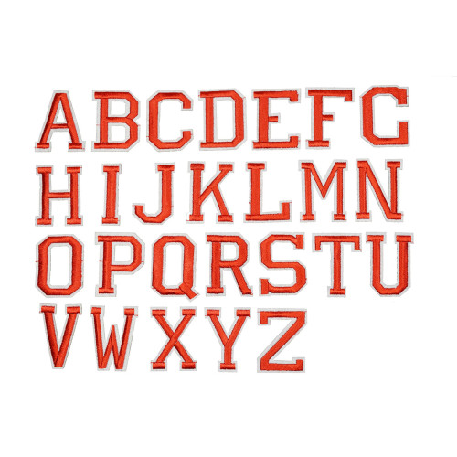 applicatie alfabet letter rood wit large