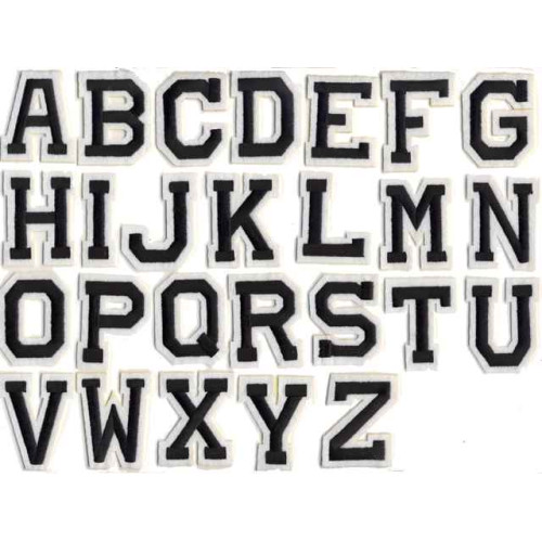 applicatie alfabet letter zwart