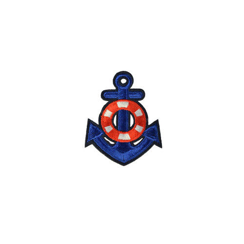 applicatie anker blauw reddings band rood zwart