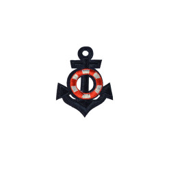 applicatie anker donkerblauw reddings band zwart applicatie anker donkerblauw reddings band zwart