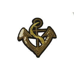 applicatie anker pailletten goud applicatie anker pailletten goud