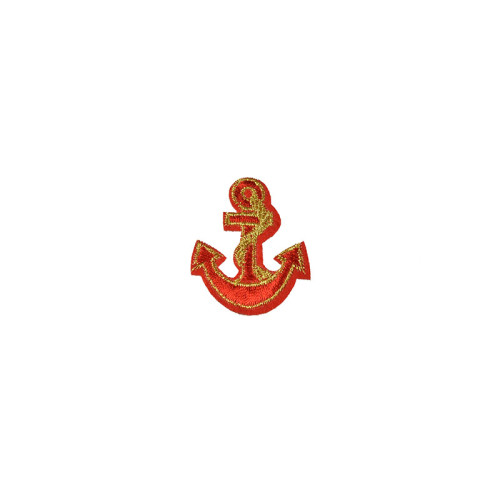 applicatie anker rood goud klein