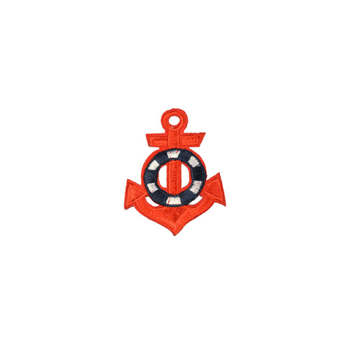 applicatie anker rood reddingsband blauw wit
