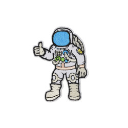 applicatie astronaut in pak met roze riem