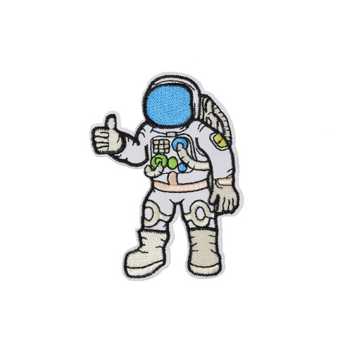 applicatie astronaut in pak met roze riem