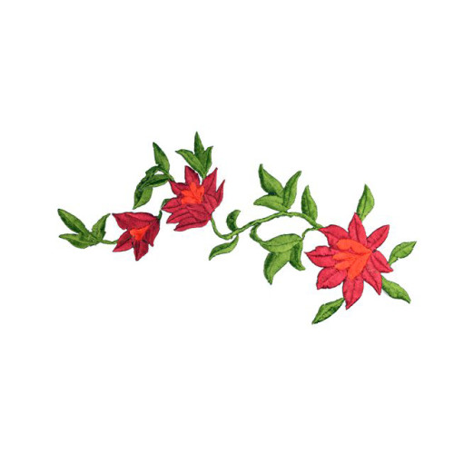 applicatie bloemen guirlande rood applicatie bloemen guirlande rood