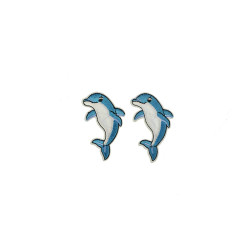 applicatie dolfijnen blauw 2 stuks applicatie dolfijnen blauw 2 stuks