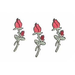 applicatie drie rode tulpen lichtgroene steel applicatie drie rode tulpen lichtgroene steel
