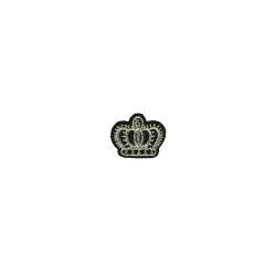 applicatie embleem kroon zilver klein