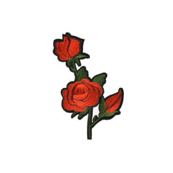 applicatie geborduurde rode rozen middelgroot applicatie geborduurde rode rozen middelgroot