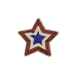 applicatie grote ster pailletten rood wit blauw applicatie grote ster pailletten rood wit blauw