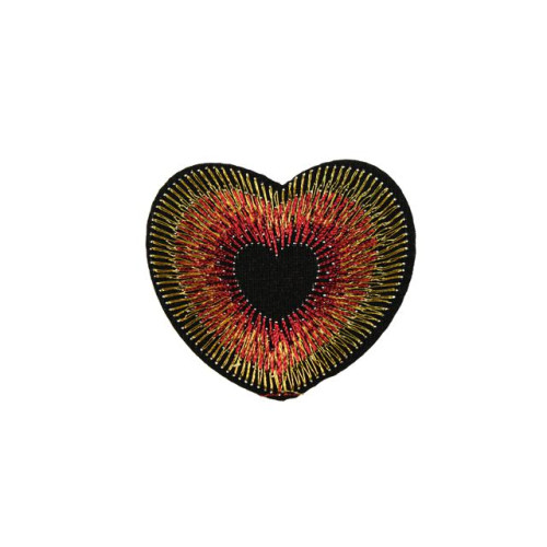 applicatie hart bordeaux rood goud