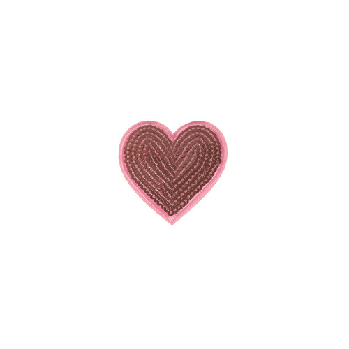 applicatie hart roze pailletten