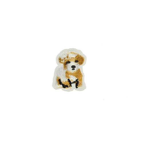applicatie hond bruin wit