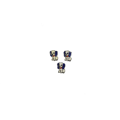 applicatie hondjes 3 stuks blauw
