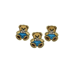 applicatie klein beertje turquoise (3 stuks) applicatie klein beertje turquoise (3 stuks)