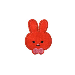 applicatie konijntje rood met strik applicatie konijntje rood met strik
