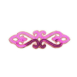 applicatie pailletten fuchsia goud applicatie pailletten fuchsia goud