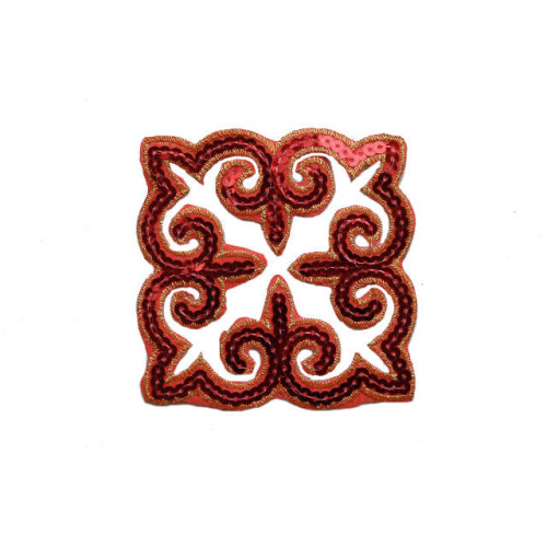 applicatie pailletten rood