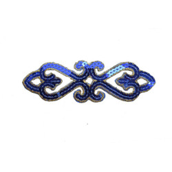 applicatie pailletten saffier blauw goud applicatie pailletten saffier blauw goud