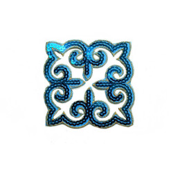 applicatie pailletten turquoise applicatie pailletten turquoise