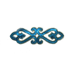 applicatie pailletten turquoise goud applicatie pailletten turquoise goud
