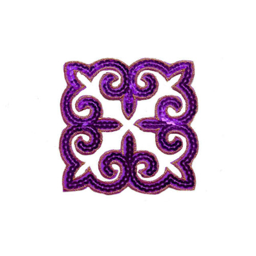 applicatie pailletten violet