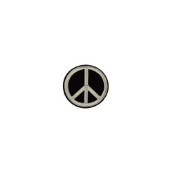applicatie peace zwart fluweel wit