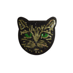 applicatie poezenkop pailletten medium