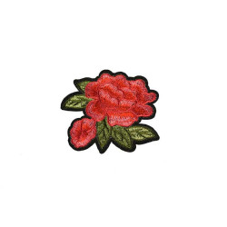 applicatie roos rood groen blad