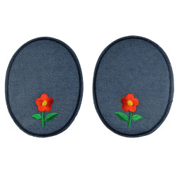 applicatie set jeans rode bloem applicatie set jeans rode bloem
