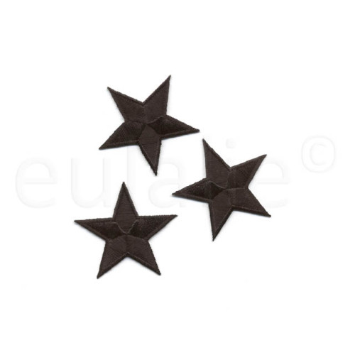 applicatie set sterren zwart 4.5 cm
