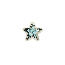 applicatie ster blauw zwart pailletten 4 cm applicatie ster blauw zwart pailletten 4 cm